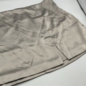 Wild Fable Silver Silky Stretch Satin Sateen Mini Skirt Womens Size M Party Club
